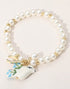 Pigeon Wishbone Pearl Bracelet