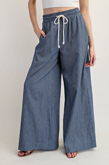 Pinstriped Wide Leg Pants (REG)