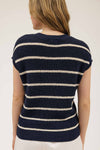 Navy Striped Pullover Sweater (REG)