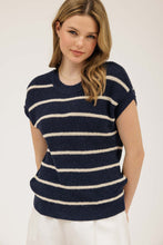 Navy Striped Pullover Sweater (REG)
