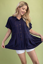 Denim Peplum Top (REG)