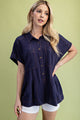 Denim Peplum Top (REG)