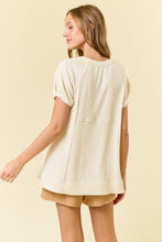 Flowing Puff Sleeve Top in Cream (REG)