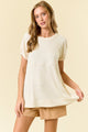 Flowing Puff Sleeve Top in Cream (REG)