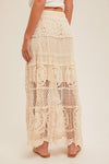Crochet Maxi Skirt in Natural (REG)