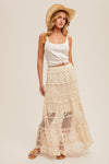 Crochet Maxi Skirt in Natural (REG)