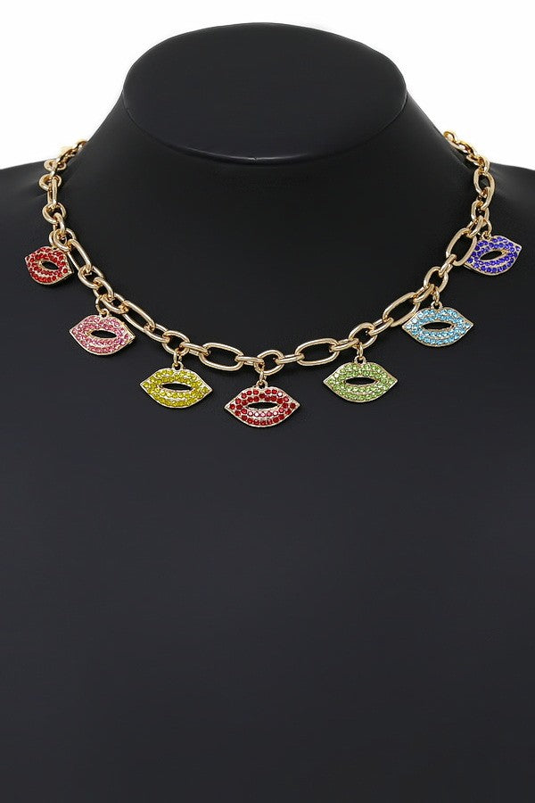 Lipstick Charm Necklace