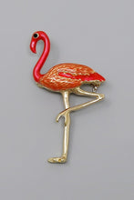 Enamel Flamingo Brooch