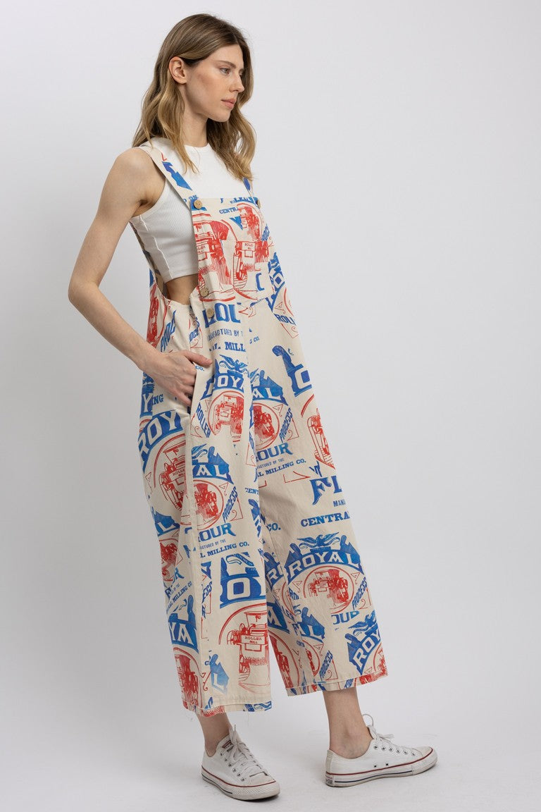 Vintage Flour Print Coveralls (REG)
