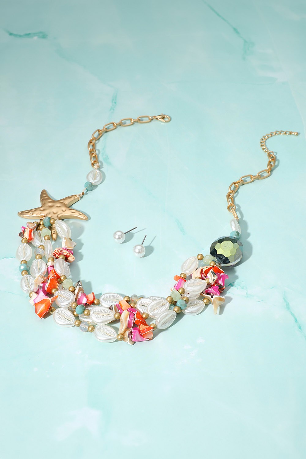 Pearl Puka Starfish Necklace