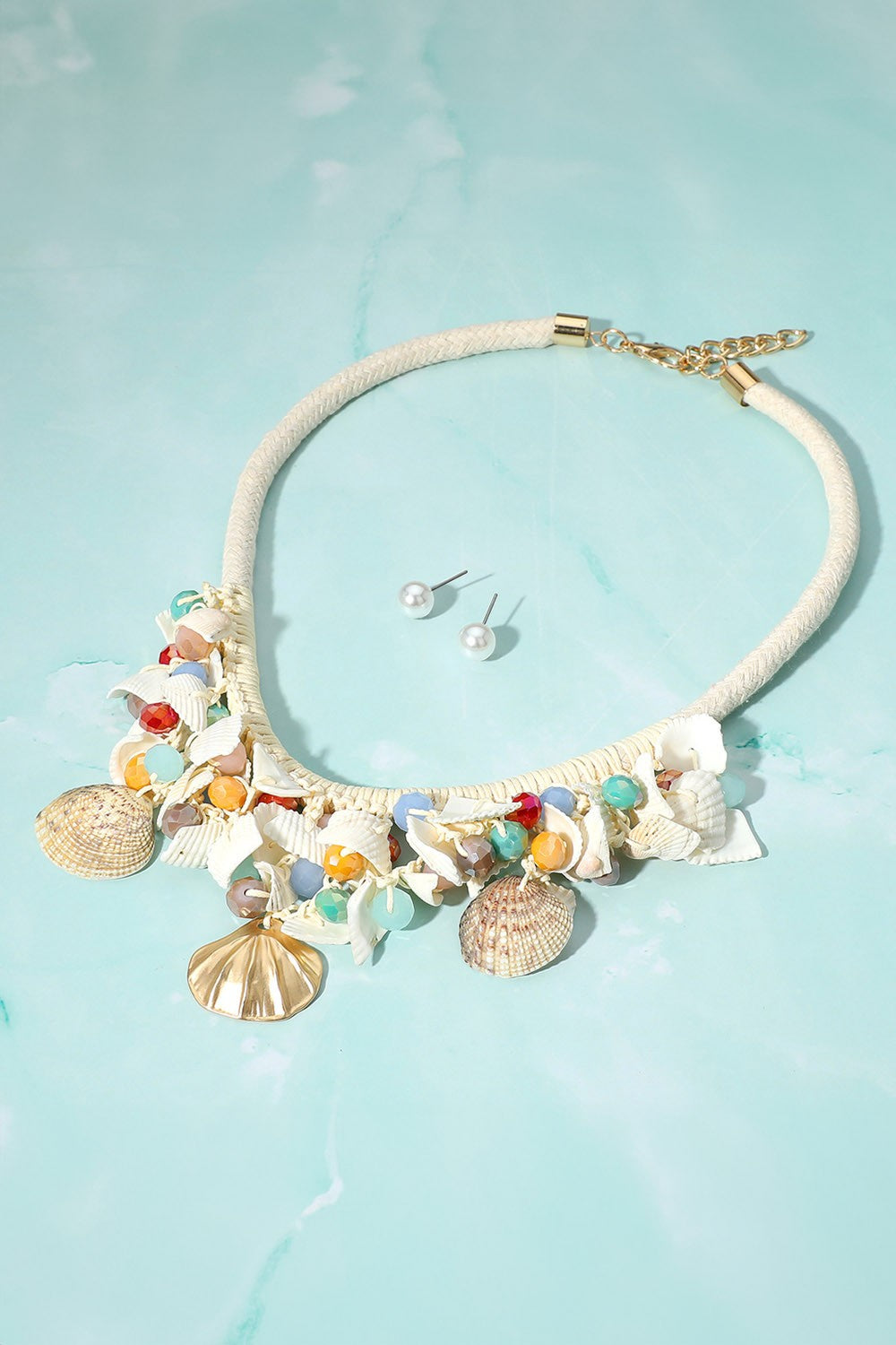 Boho Shell Cluster Necklace