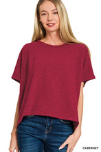 Oversized Slub Top in Cabernet (REG/PLUS)