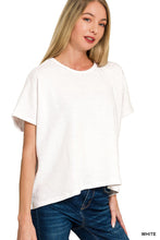 Oversized Slub Top in White (REG/PLUS)