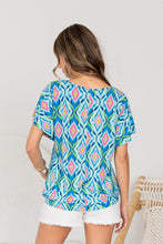 Relaxed Ikat Print Top (REG/PLUS)