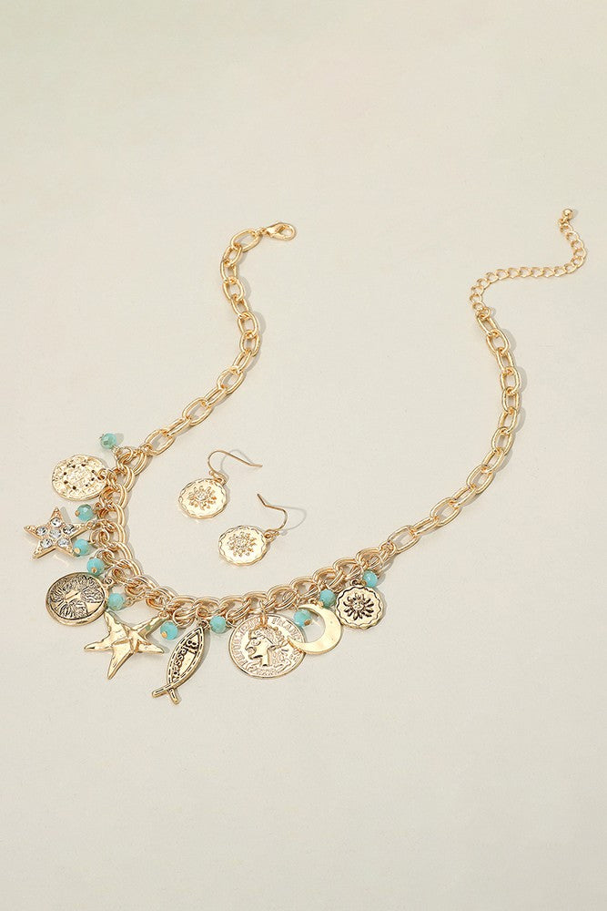 Blessed Star Station Charm Necklace