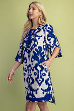 Seize The Day Printed Dress in Cobalt (REG)