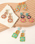Boho Embroidered Earrings