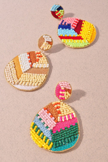Seed Bead Dangle Earrings