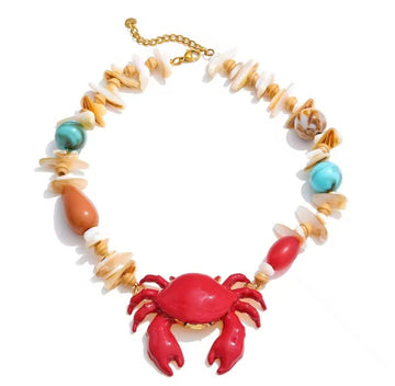 Handmade Crab Necklace