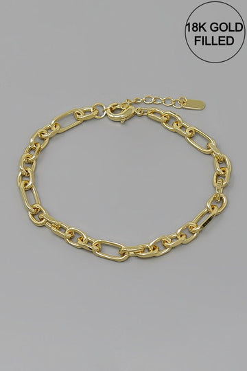18K Basic Link Bracelet