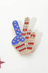 American Peace Hand Brooch