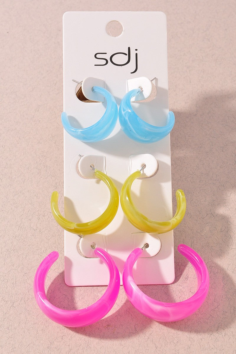 Color Pop Acrylic Earring Set