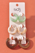 Acrylic Earth Tone Earring Set