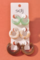 Acrylic Earth Tone Earring Set