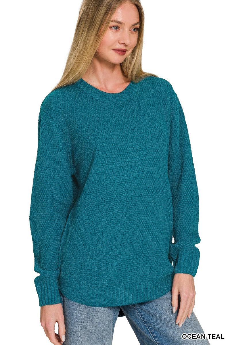 Basic Bonnie Sweater in Ocean Teal (REG)