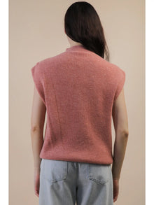 Soft Knit Sweater Vest in Blush (REG)