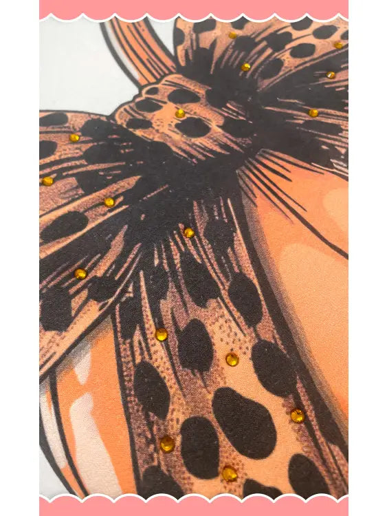 Cheetah Bow Pumpkin Top (REG/PLUS)