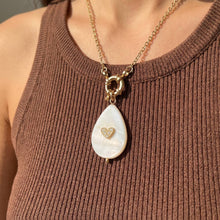 Shell Teardrop Heart Necklace