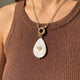 Shell Teardrop Heart Necklace
