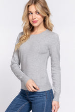 Basic Lightweight Sweater in H Grey (REG)