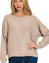 Front Seam Sweater in H Mocha (REG)