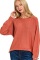Front Seam Sweater in Rust (REG)