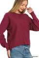 Front Seam Sweater in Burgundy (REG)