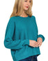 Front Seam Sweater in Ocean Teal (REG/PLUS)