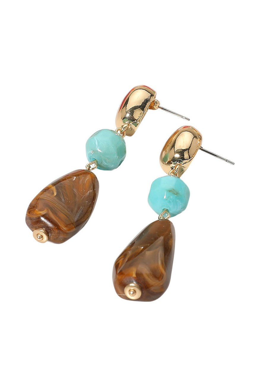 Marbled Resin Dangle Earrings