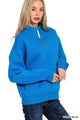 Half Zip Fleece Top in Ocean Blue (PLUS)