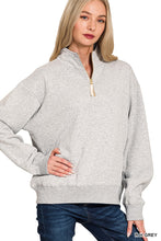 Half Zip Fleece Top in R H Grey (REG)