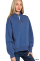 Half Zip Fleece Top in Lt Navy (REG)