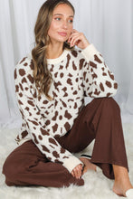 Bold Animal Print Sweater in Brown (REG)