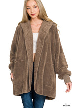 Hooded Faux Fur Jacket in Mocha (REG)