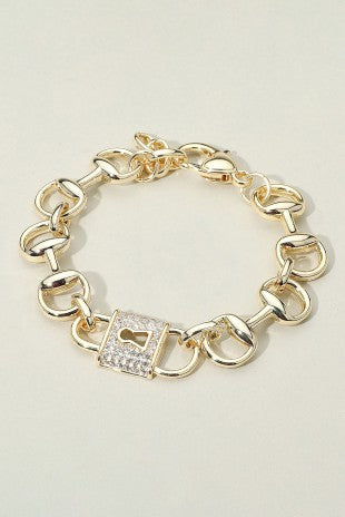 14K Padlock Bracelet