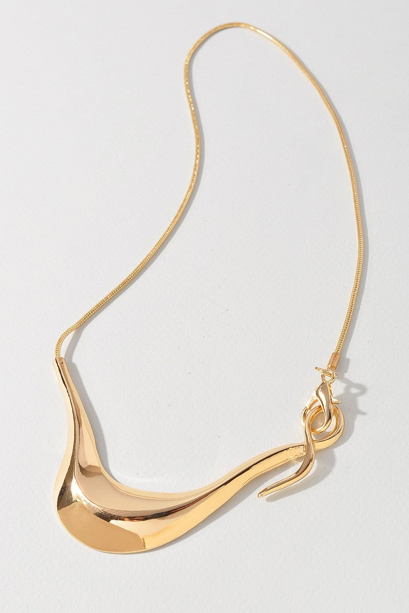 Wavy Design Statement Necklace