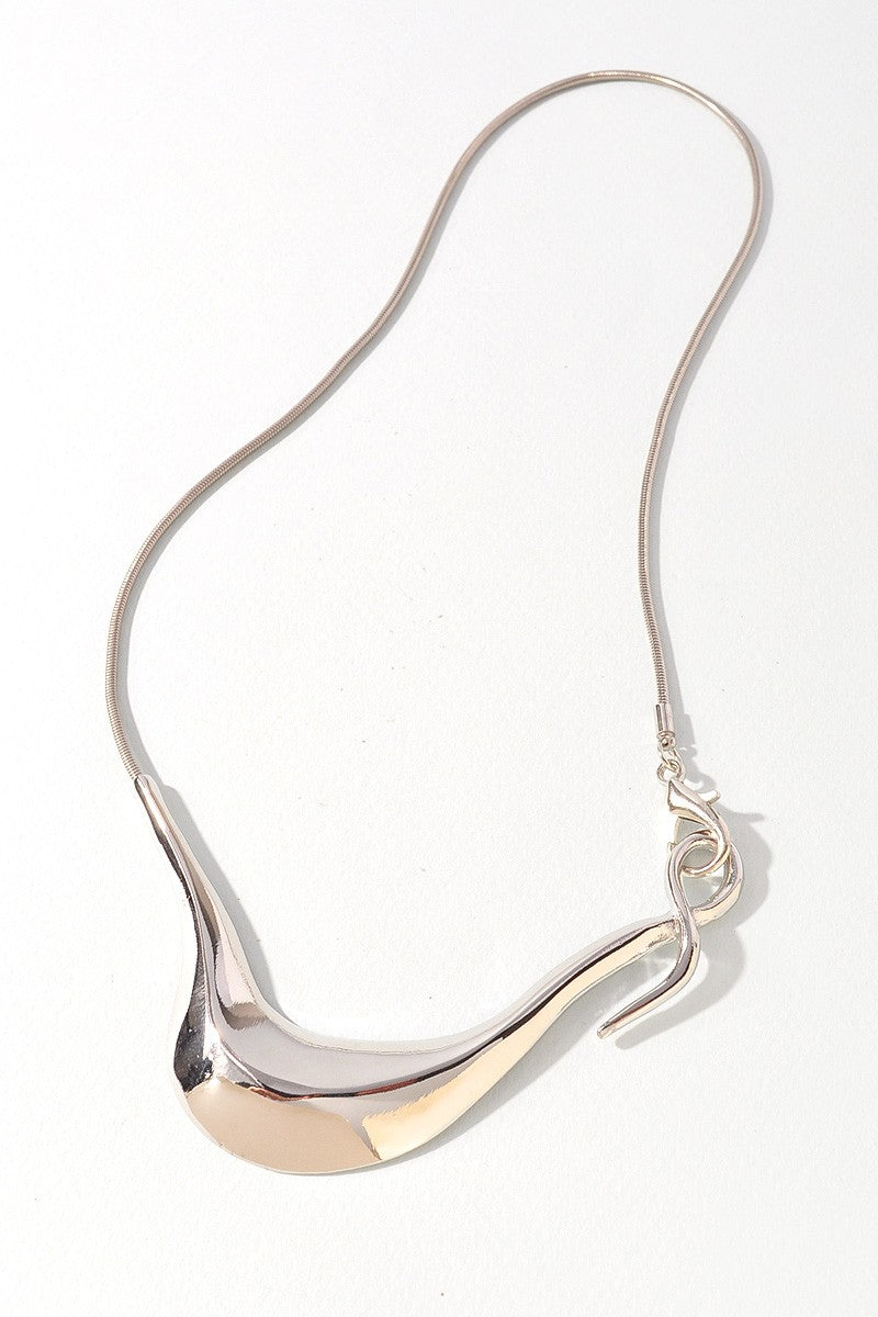 Wavy Design Statement Necklace
