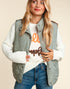 Sage Quilted Puffer Vest (PLUS)