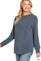 Raised Rib Top in Navy (REG)