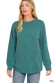 Raised Rib Top in Teal (REG)